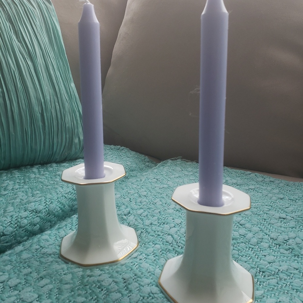 Fine China candle stick holders